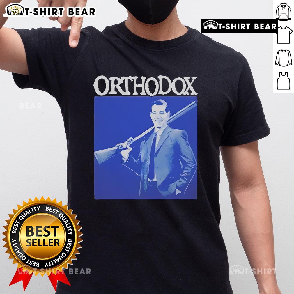 Official Orthodox Straight Edge Shotgun T-Shirt featuring bold graphics and a modern design for a stylish edge lifestyle.