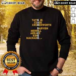 Official San Diego Baseball MLB Names 2025 Sweatshirt featuring team logo and vibrant design for fans.
