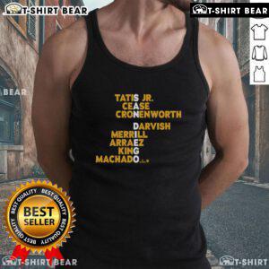 Official San Diego Baseball MLB Names 2025 Tank Top featuring team logo, perfect for baseball fans and summer wear.
