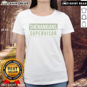 Vintage Ladies Tee featuring 'Official Shenanigans Supervisor' design, perfect for fun-loving women who embrace humor.