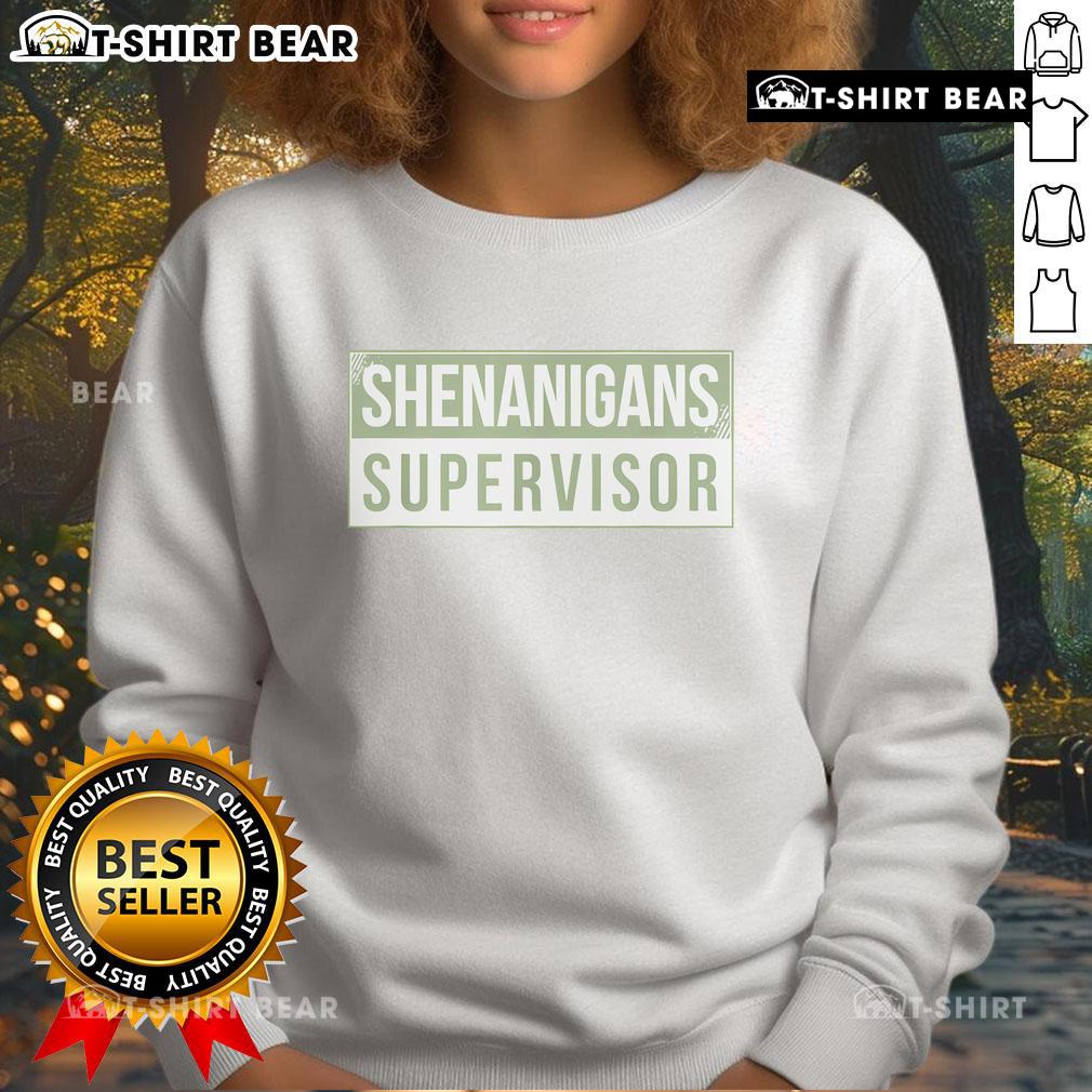 Vintage Official Shenanigans Supervisor Sweatshirt in cozy fabric with a classic fit, perfect for casual outings.