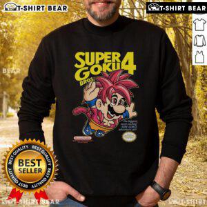 Official Super Mario Goku Bros 4 sweatshirt featuring vibrant graphics of Son Goku in an exciting adventure design.