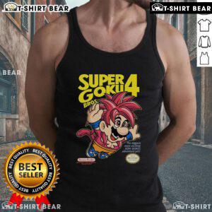 Alt Text: Official Super Mario Goku Bros 4 tank top featuring Son Goku in an exciting adventure design.