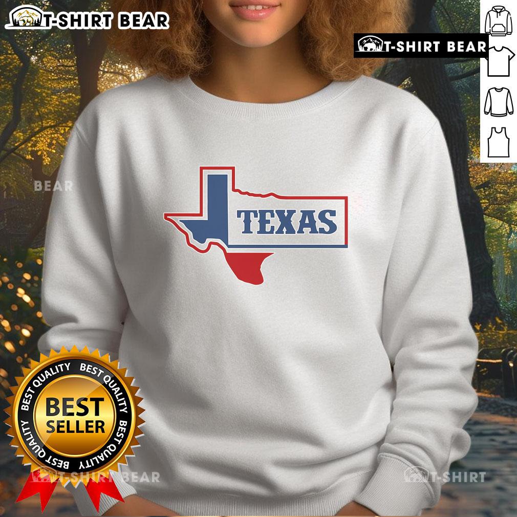 Official Texas Logo Sweatshirt featuring bold Texas emblem on a comfortable fabric, perfect for casual wear.
