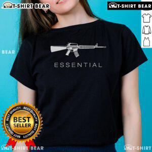 Alt Text: Official AR-15 Assault Rifle graphic on a stylish ladies tee, perfect for firearm enthusiasts and casual wear.