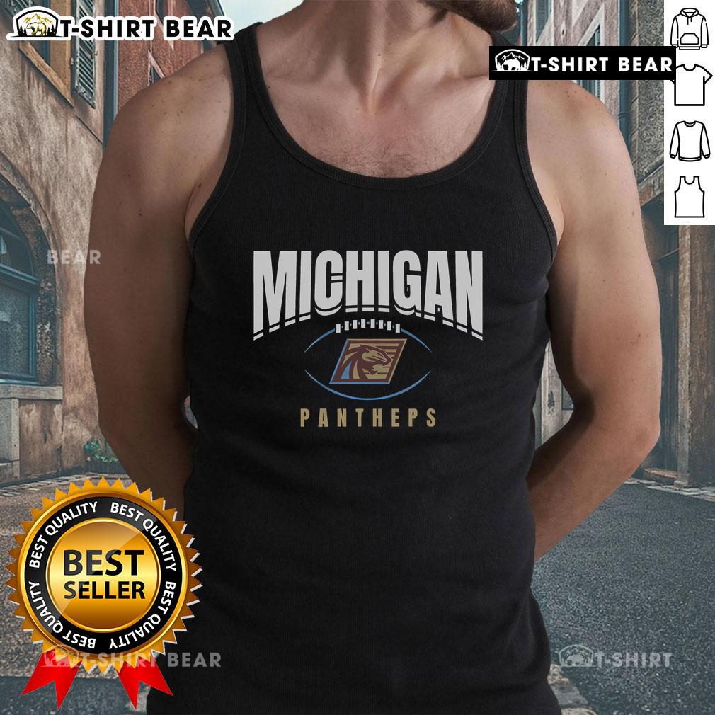 Original Michigan Panthers Football Outline Tank Top featuring bold team graphics and a stylish design for fans.