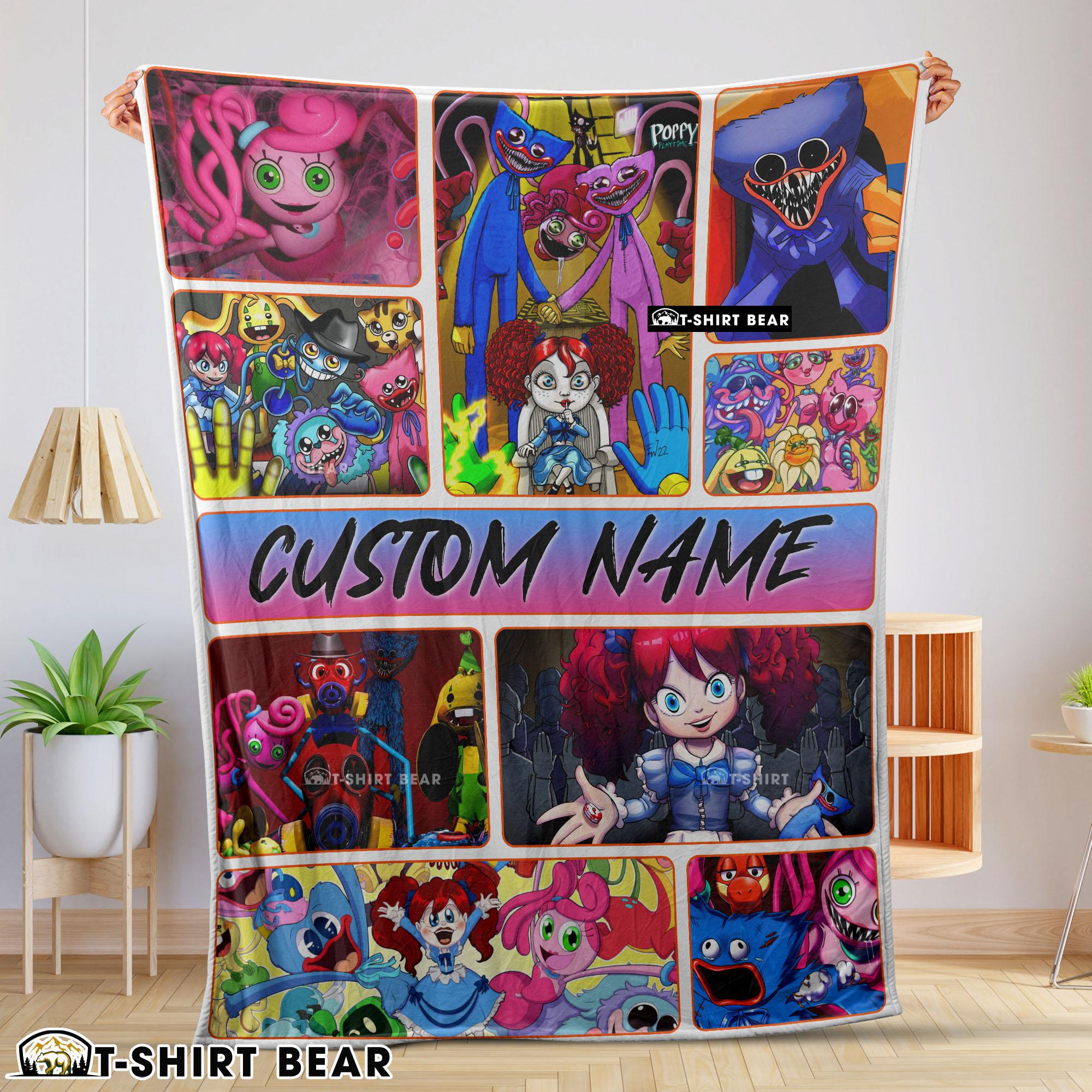 Poppy Playtime Miss Poppy With Friends Horror Blanket Fleece Customized Blanket