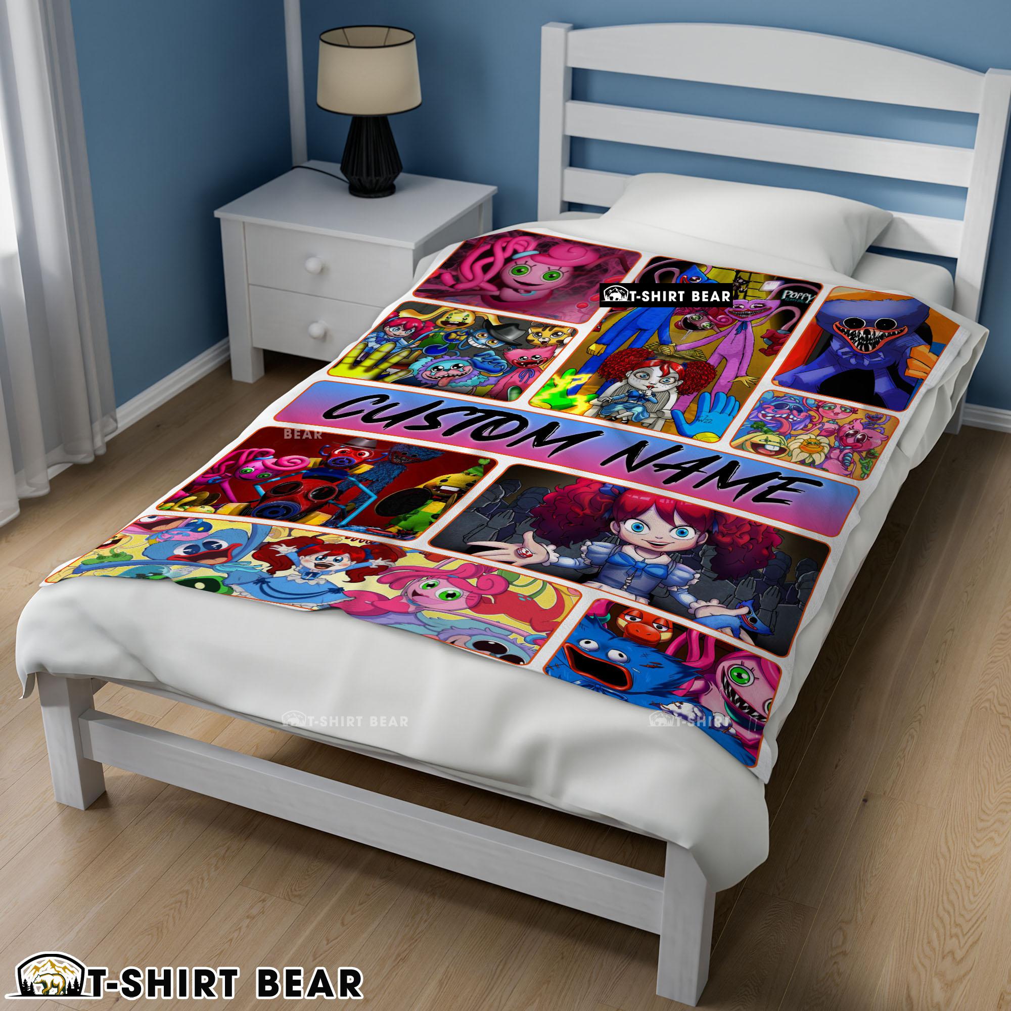 Poppy Playtime Miss Poppy With Friends Horror Blanket Fleece Customized Blanket