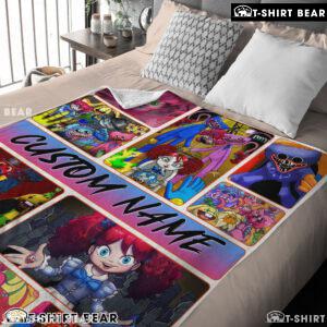 Poppy Playtime Miss Poppy With Friends Horror Blanket Fleece Customized Blanket