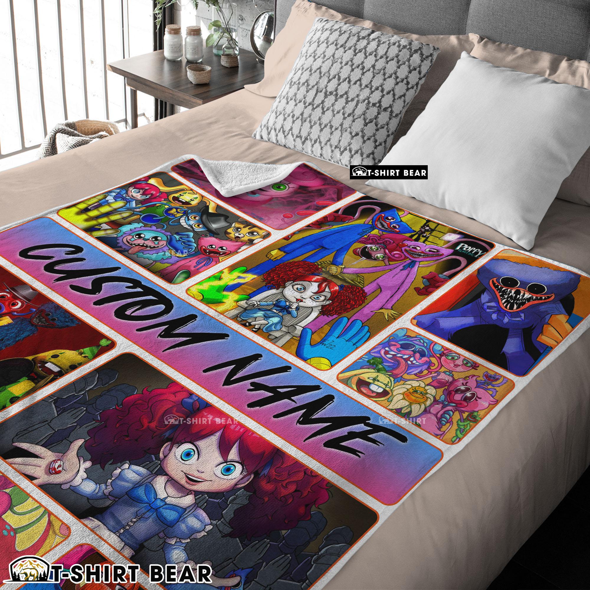 Poppy Playtime Miss Poppy With Friends Horror Blanket Fleece Customized Blanket