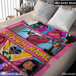 Prehistoric Adventure Girl Warrior Blanket Customize Blanket
