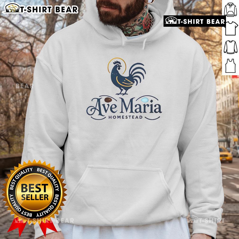 Premium Ave Maria Homestead Chickens Hoodie featuring a cozy design for chicken lovers and farm enthusiasts.