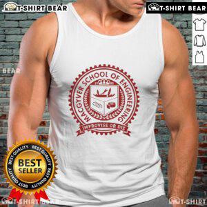 Premium Macgyver School of Engineering tank top featuring a stylish design perfect for aspiring engineers and DIY enthusiasts.