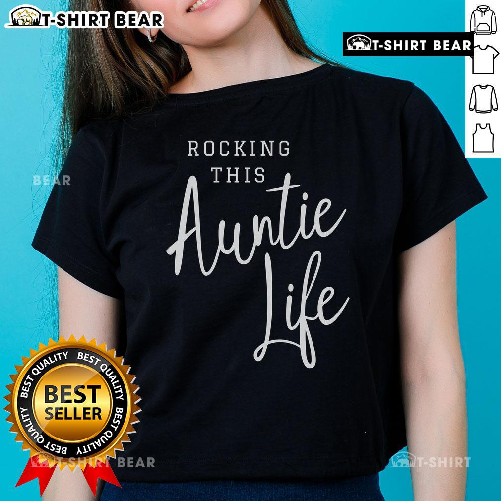 Premium rocking this Auntie Life ladies tee in vibrant colors, perfect for proud aunts celebrating their role.