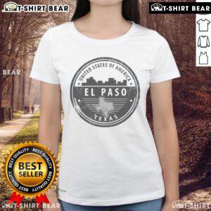 Premium United States of America El Paso Texas ladies tee in vibrant colors, perfect for casual wear and showing local pride.