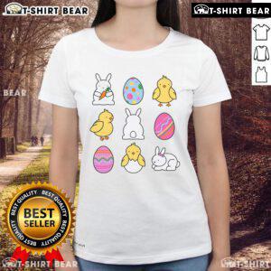 Pretty Easter Cuties Ladies Tee featuring vibrant spring colors and playful designs for festive celebrations.