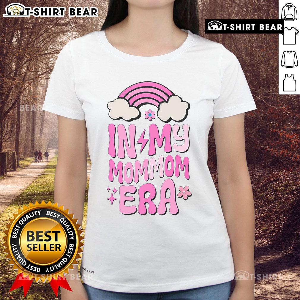 Pretty Groovy In My MomMom Era Ladies Tee for Mother's Day 2025, featuring a stylish design perfect for moms and grandmas.
