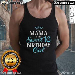 Pretty mama wearing a tank top at a Sweet 16 birthday party, celebrating with the Sixteen Squad in a vibrant setting.