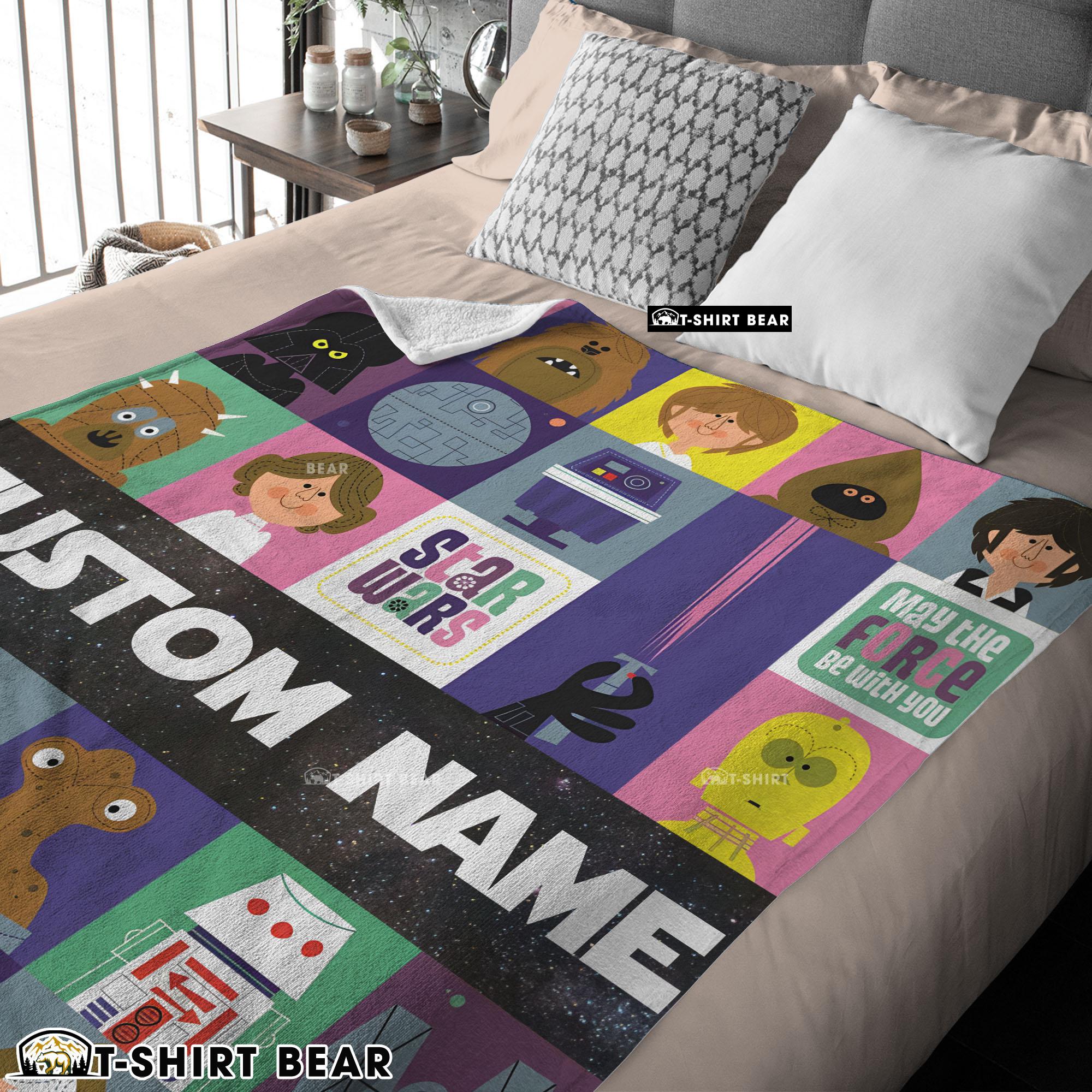 Star Wars Characters Cartoon Cute Customized Blanket