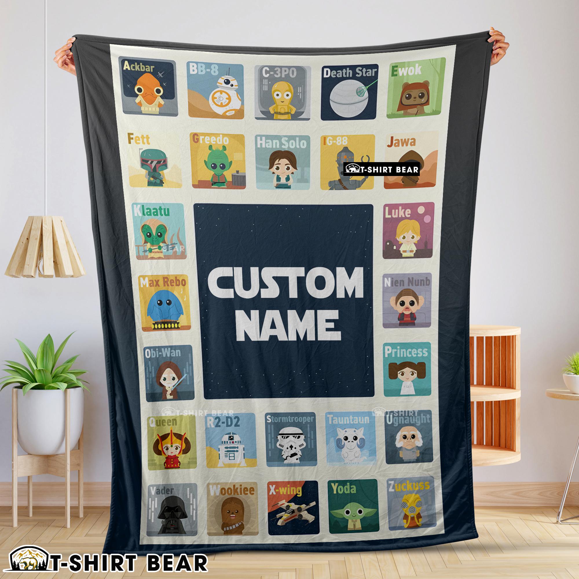 Star Wars Chibi Character Blanket Fleece Customized Blanket