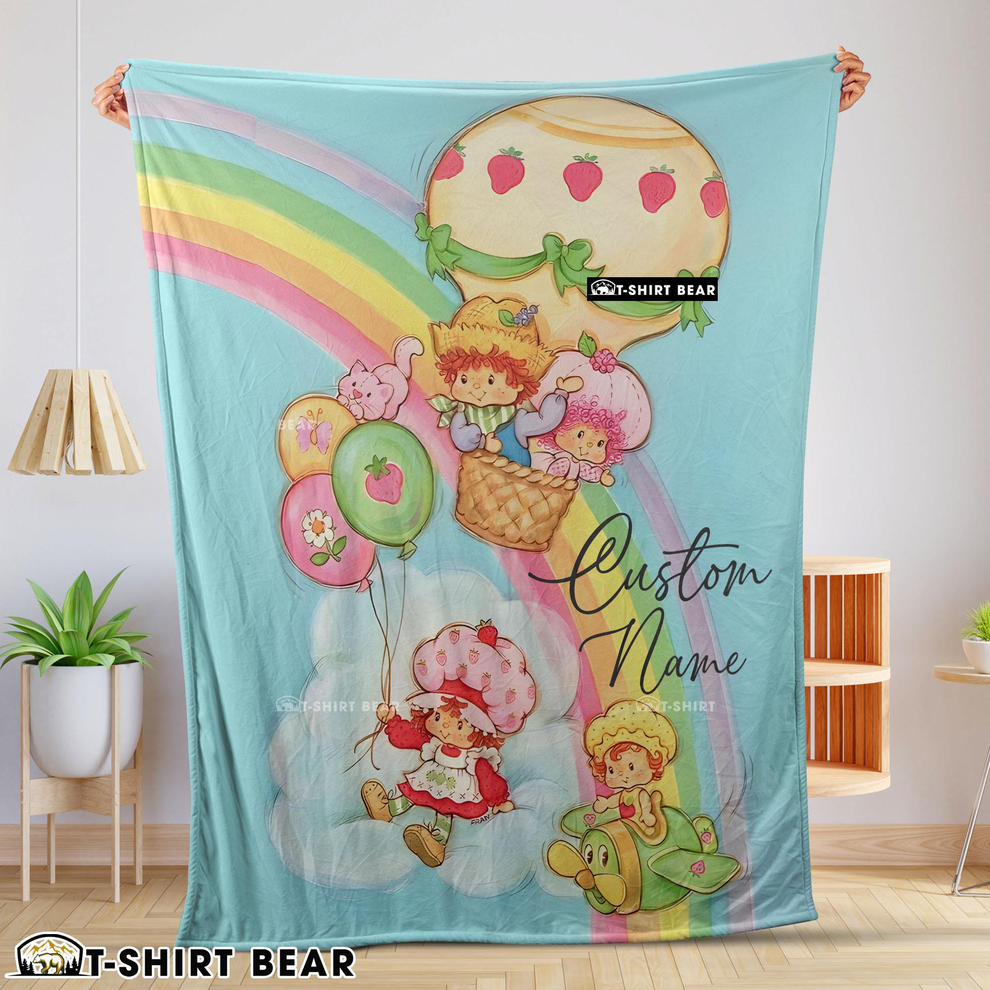 Strawberry Shortcake Cartoon With Friends Blanket Customize Blanket