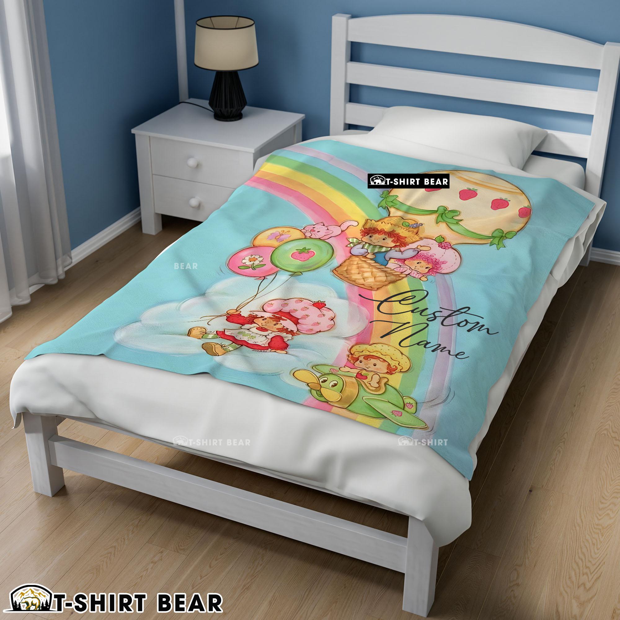 Strawberry Shortcake Cartoon With Friends Blanket Customize Blanket