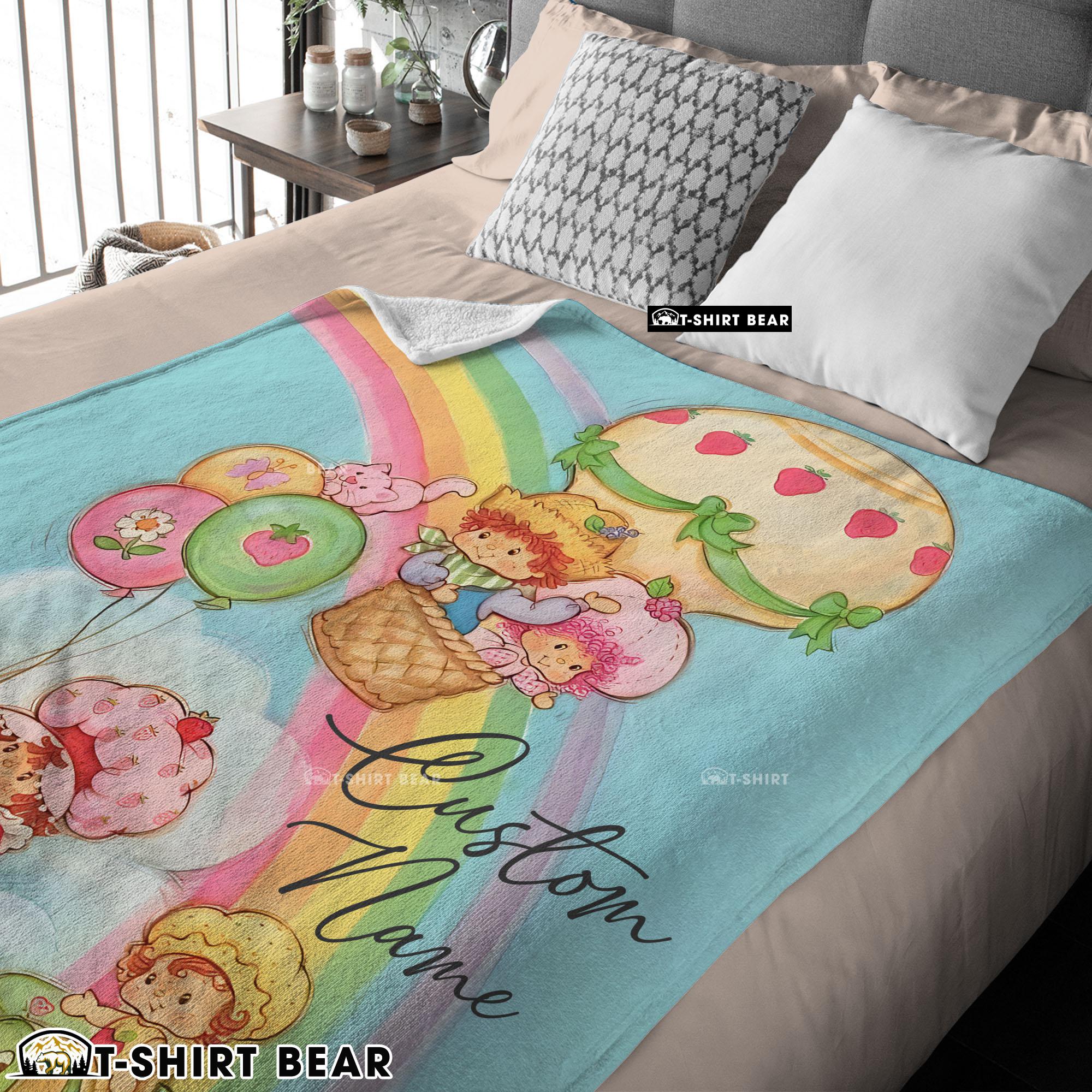 Strawberry Shortcake Cartoon With Friends Blanket Customize Blanket
