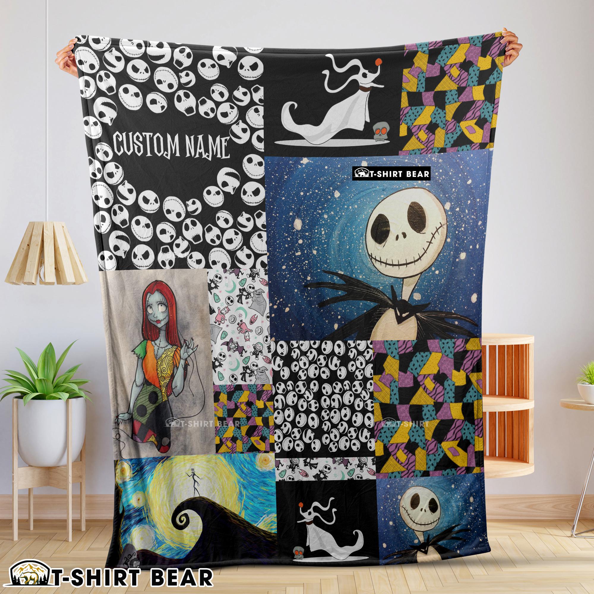 The Nightmare Before Christmas Jack Skellington Sally Zero Halloween Customized Blanket
