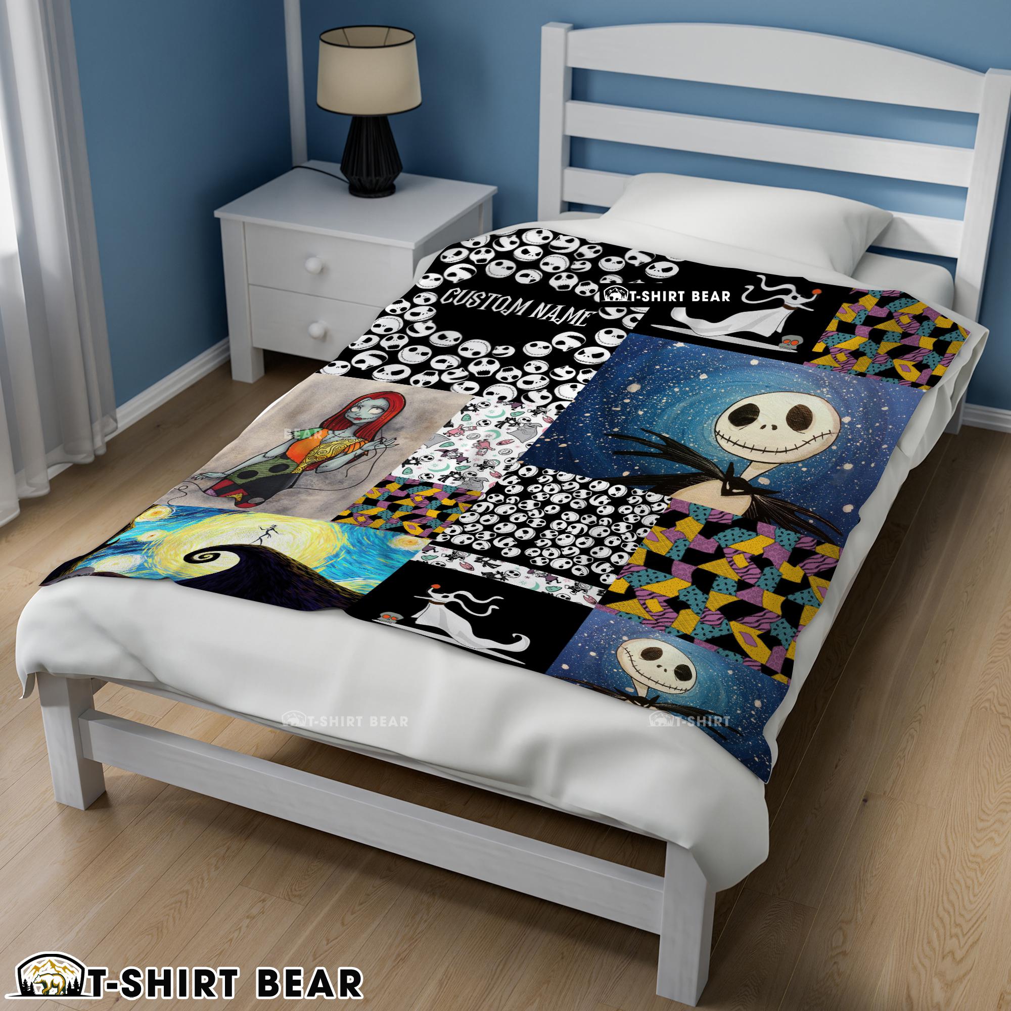 The Nightmare Before Christmas Jack Skellington Sally Zero Halloween Customized Blanket
