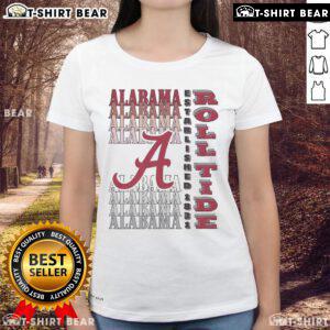 Top Alabama Crimson Tide gradient wordmark ladies tee featuring vibrant colors and stylish design for fans.