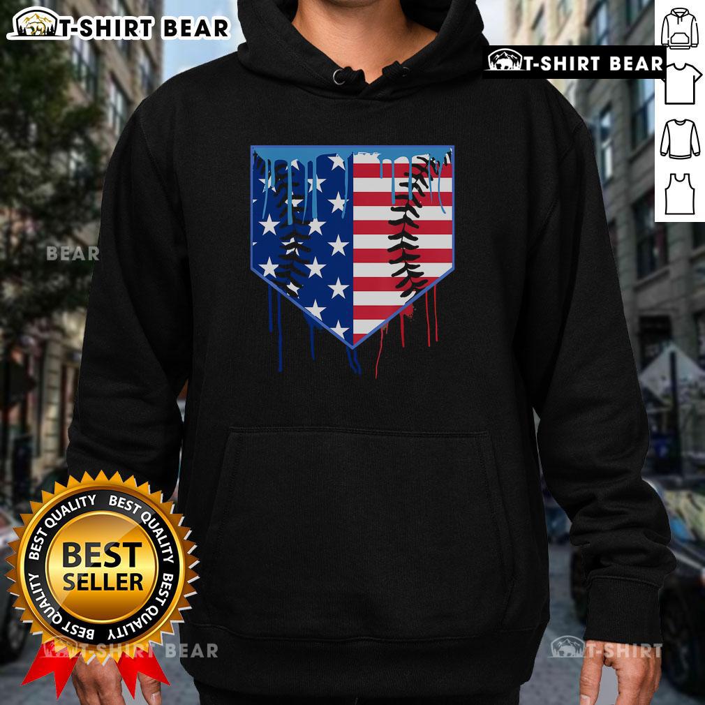 Top Baseball Drip Boys Ice Cream Patriotic American Flag Hoodie featuring vibrant colors and stylish design for young fans.