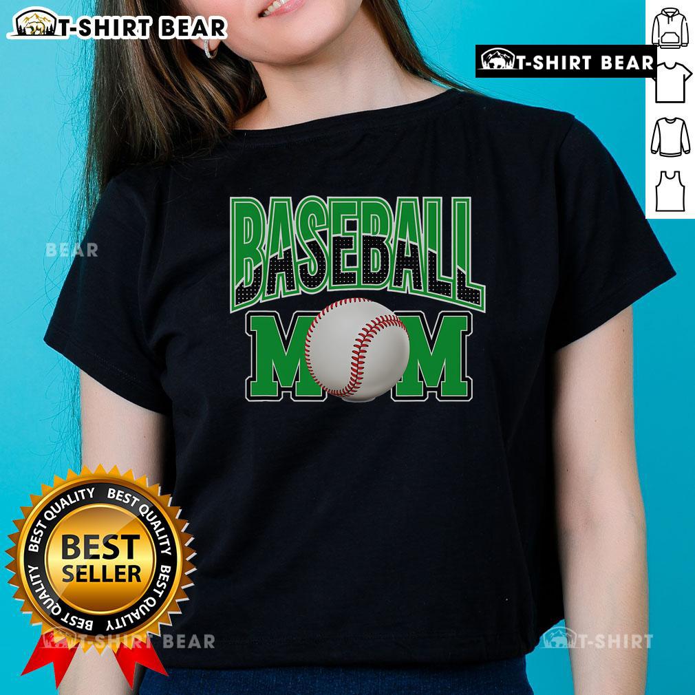 Top Baseball Mom Sports Ladies Tee featuring a stylish design for proud baseball moms, perfect for game day.