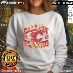 Top Calgary Flames Rink Arched Wordmark Sweatshirt showcasing team spirit and style for fans.