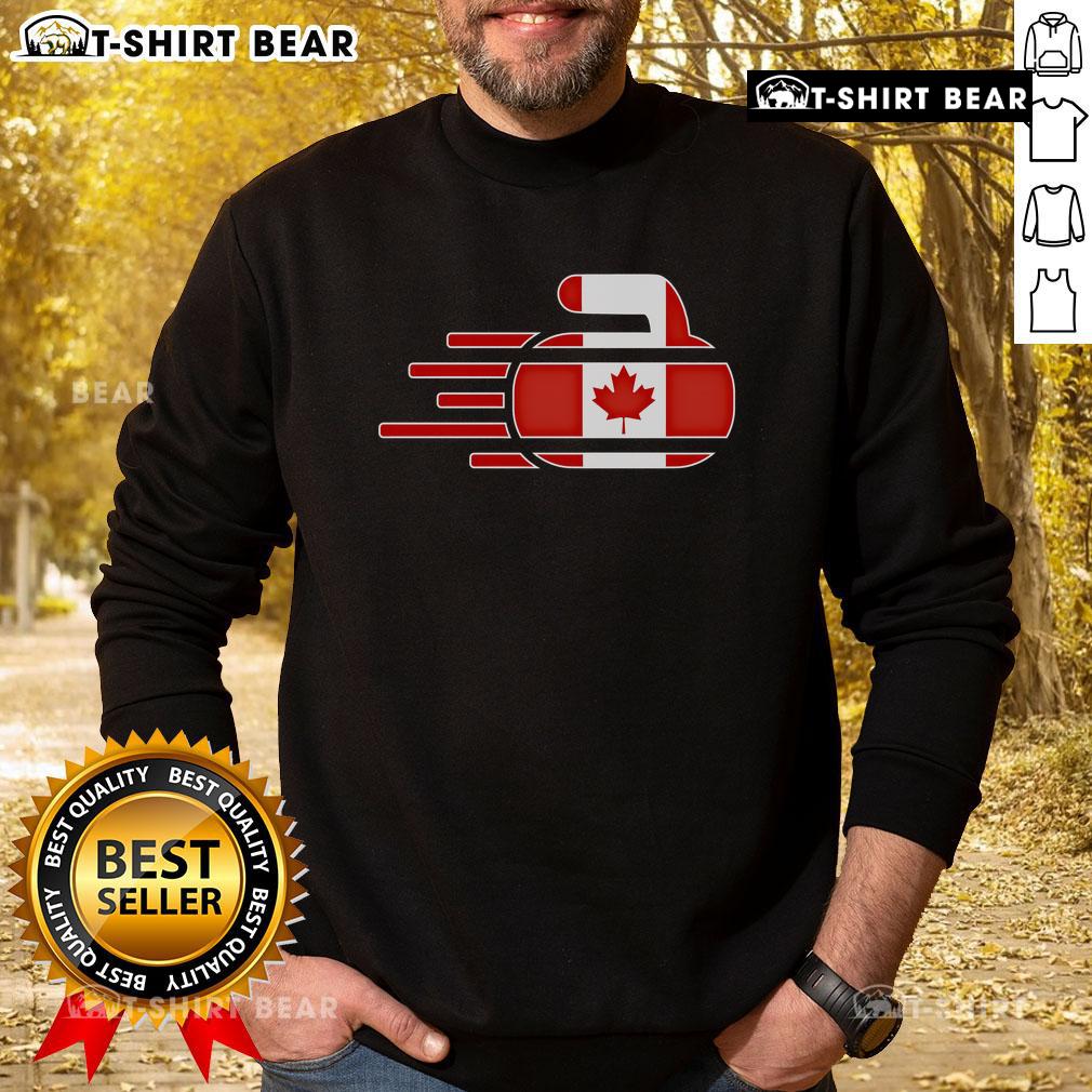 Top Canada curling fans in stylish jerseys and winter sweatshirts, showcasing support for Canadian curlers.