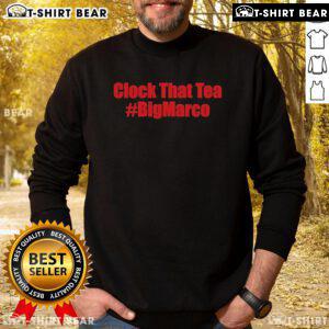 Bigmarco sweatshirt featuring 'Top Clock That Tea' design, perfect for casual wear and tea lovers.