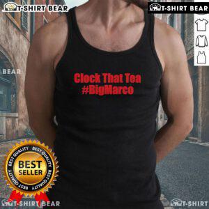 Bigmarco Tank Top featuring a fun 'Top Clock That Tea' design, perfect for casual summer wear and tea enthusiasts.