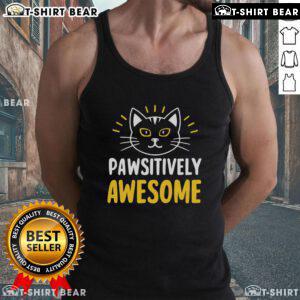 Adorable Top Cute Pawsitively Awesome Tank Top featuring playful dog graphics perfect for pet lovers and summer wear.