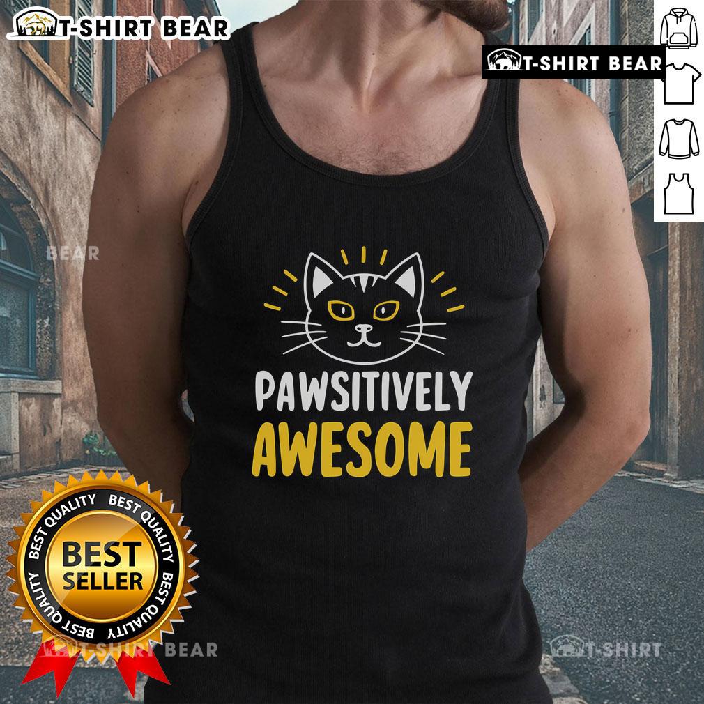 Adorable Top Cute Pawsitively Awesome Tank Top featuring playful dog graphics perfect for pet lovers and summer wear.