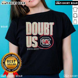 Top Doubt Us South Carolina Gamecocks basketball ladies tee featuring team colors and logo, perfect for fans.