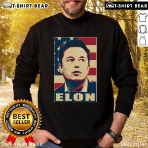 Top Elon Musk USA retro sweatshirt featuring a stylish design, perfect for fans of innovation and casual wear.