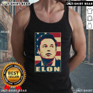 Alt Text: Top Elon Musk USA retro tank top featuring a vintage design and bold graphics celebrating innovation and style.