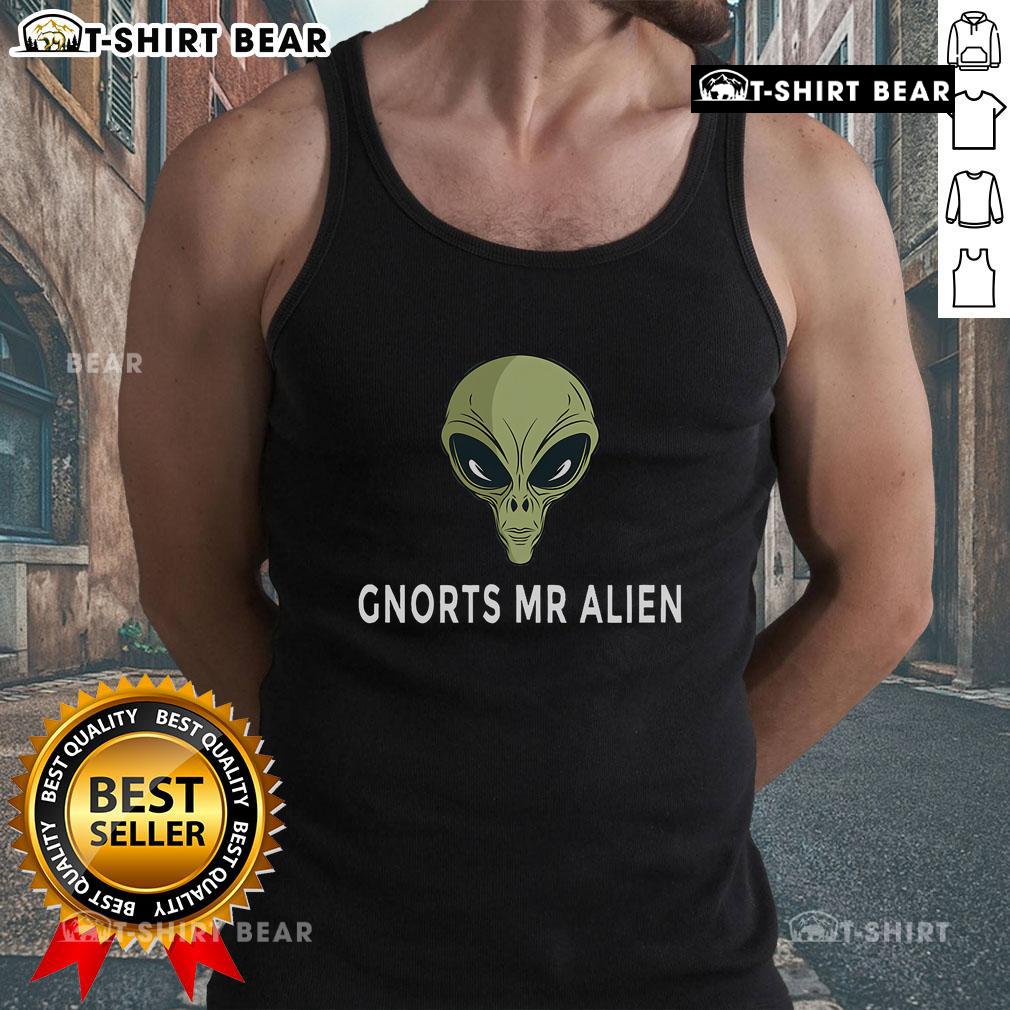 Colorful Top Gnorts Mr. Alien tank top featuring a vibrant alien graphic, perfect for casual summer wear.