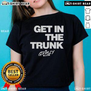 Top Grimzy News Get In The Trunk Ladies Tee featuring a stylish design perfect for casual wear and trendy outfits.