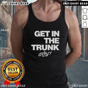 Top Grimzy News Get In The Trunk tank top featuring a bold graphic design and vibrant colors for casual wear.