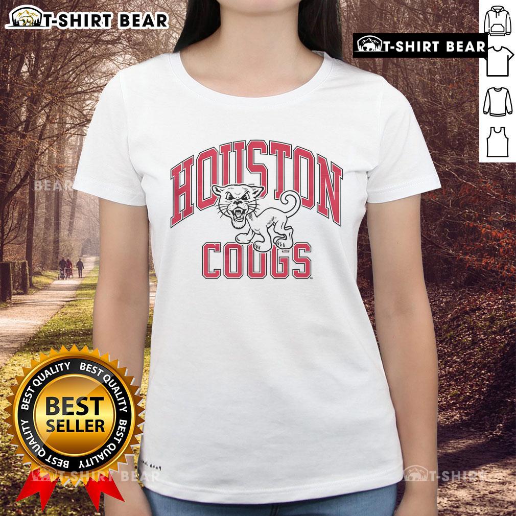Top Houston Coogs Arch Ladies Tee featuring vibrant team colors and stylish design for enthusiastic fans.