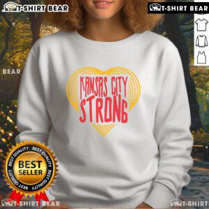 Cozy Top Kansas City Strong Heart Sweatshirt in a vibrant design, perfect for showing local pride and style.