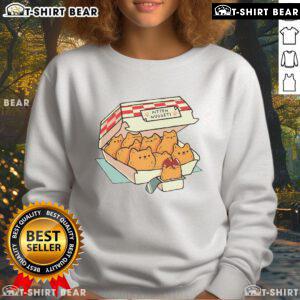 Top Kitten Nuggets sweatshirt for cat moms featuring a playful cat design, perfect for cozy, feline-themed fashion.