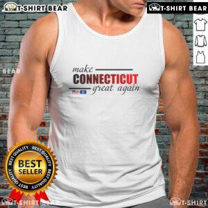 Top Make Connecticut Great Again Tank Top featuring a bold slogan design in vibrant colors, perfect for summer wear.