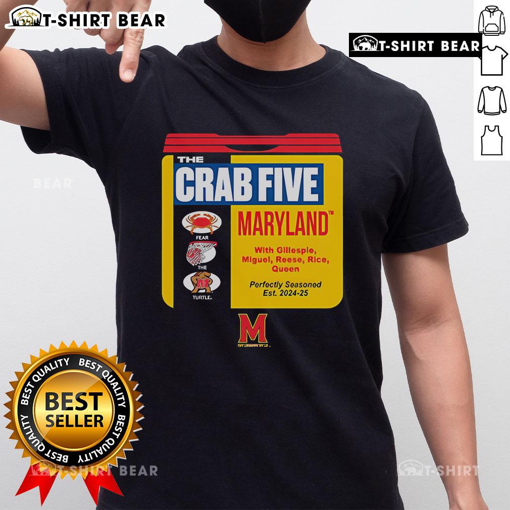 Top Maryland Basketball Crab Five Old Bay Can T-Shirt featuring vibrant graphics and team spirit for fans.