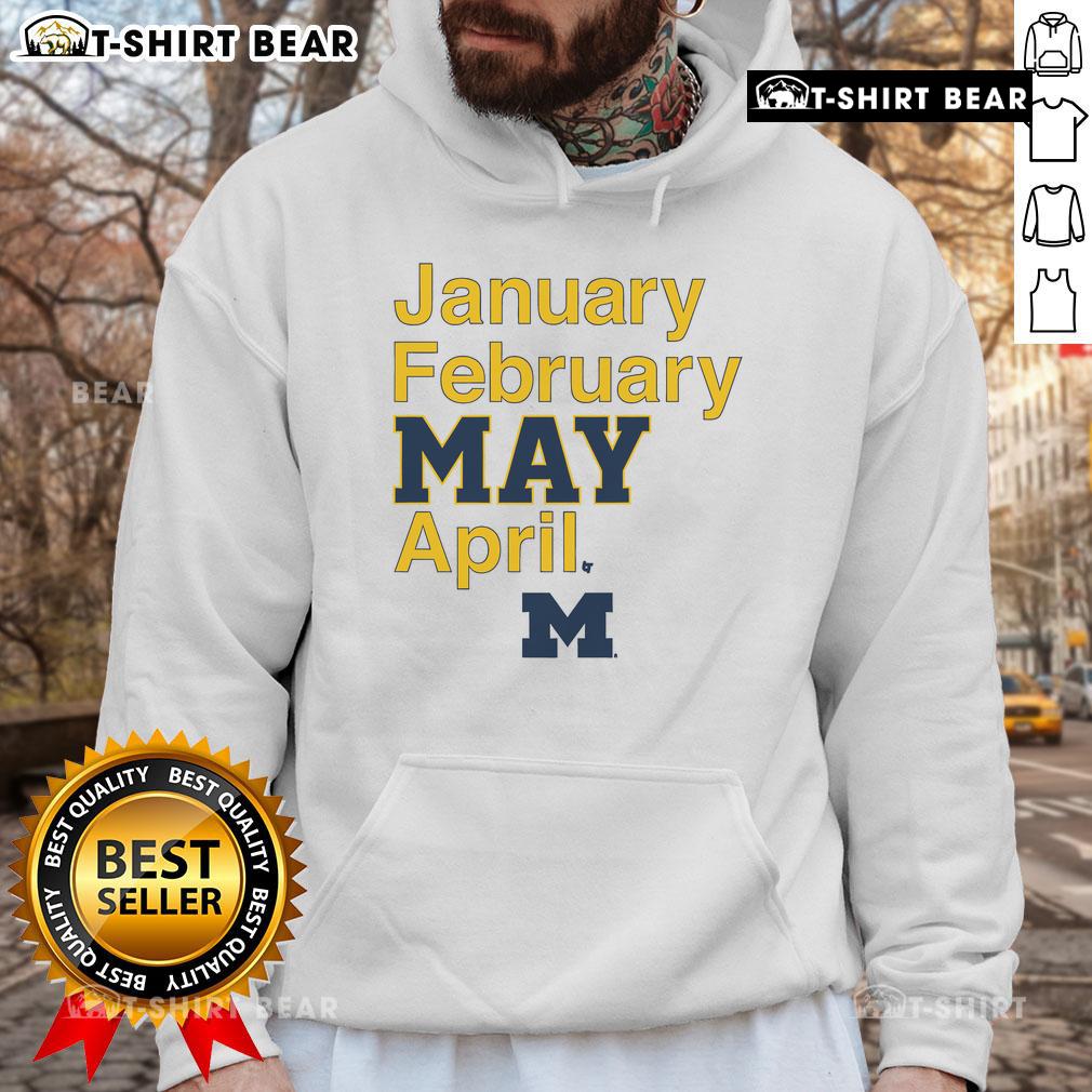 Alt Text: Top Michigan Basketball hoodie for January-February-April-May, featuring team colors and logo, perfect for fans.